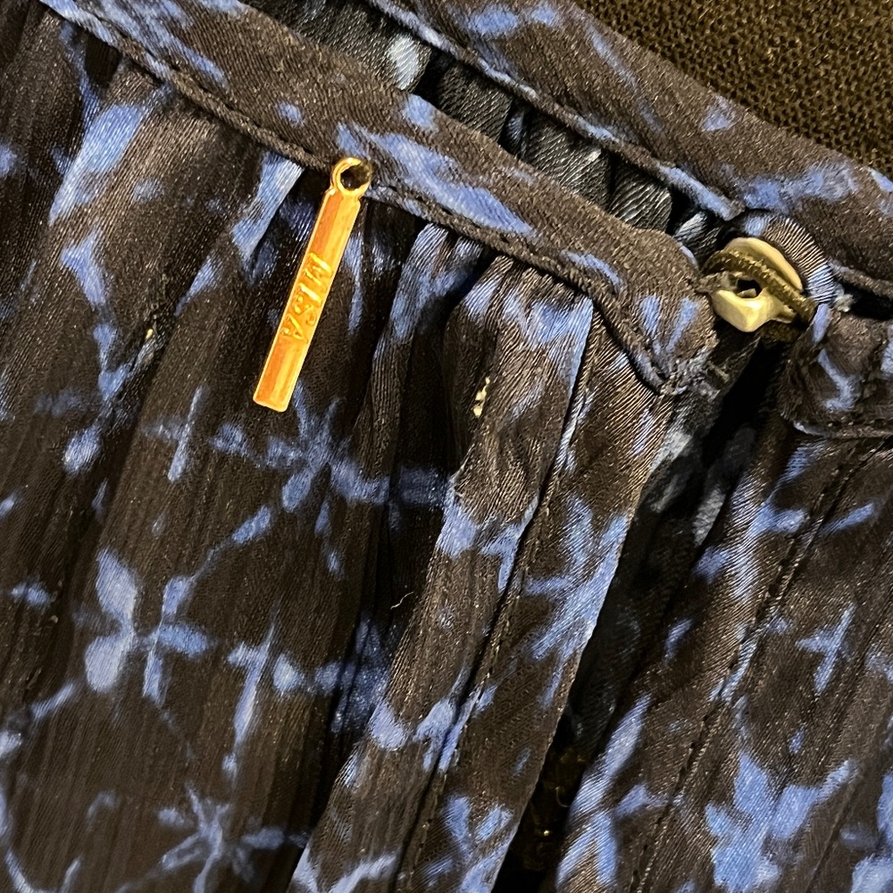 MISA Los Angeles Victoire Shibori Dyed Puff-Sleeve TopSz XS & Small - Picture 4 of 9